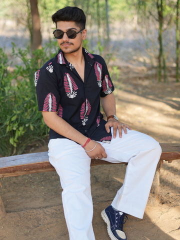 Black Shakti Plume Shirt