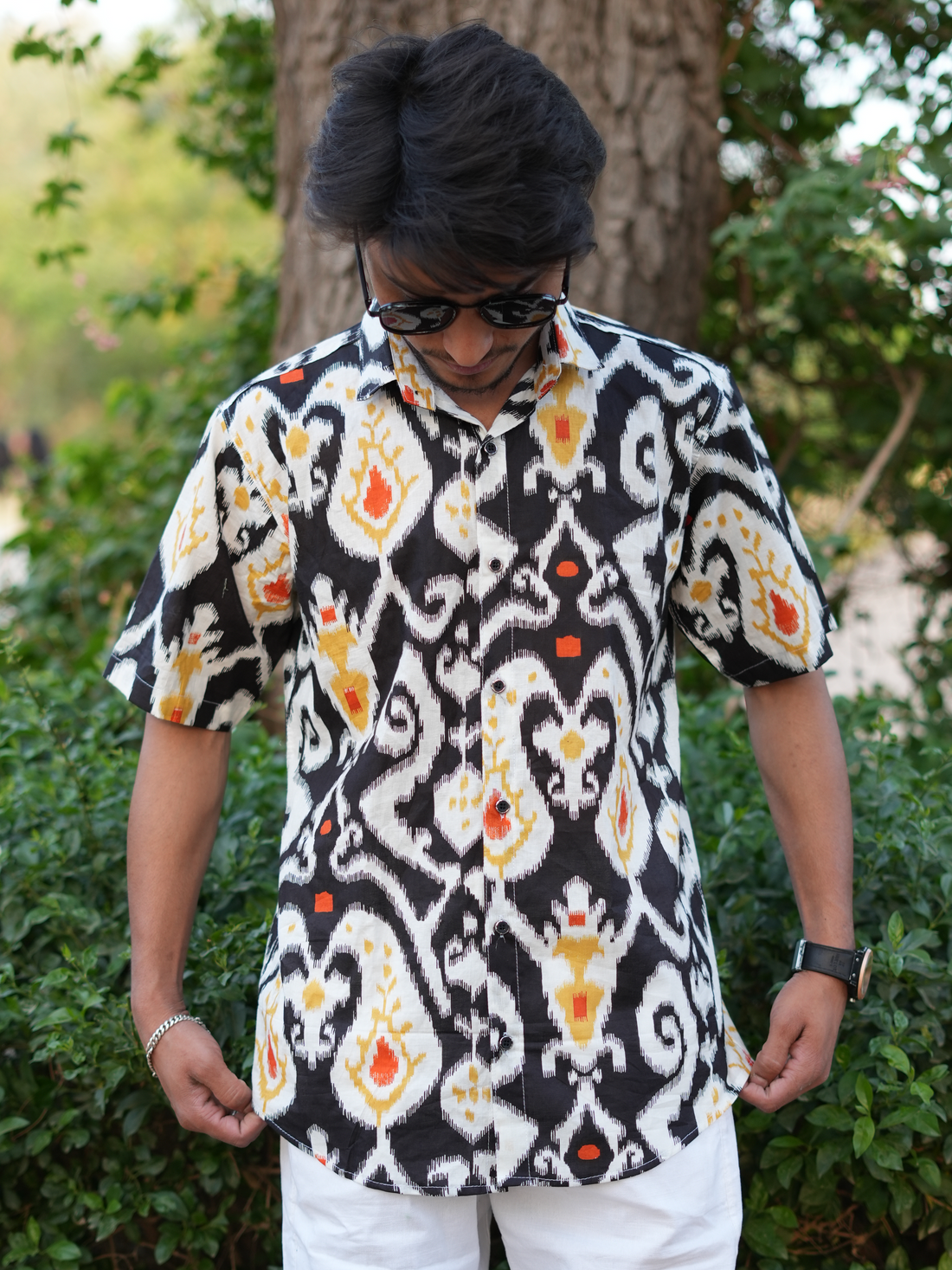 Monochrome Agni Ikat Shirt