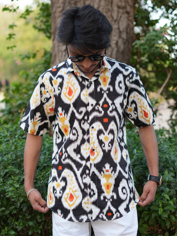 Monochrome Agni Ikat Shirt