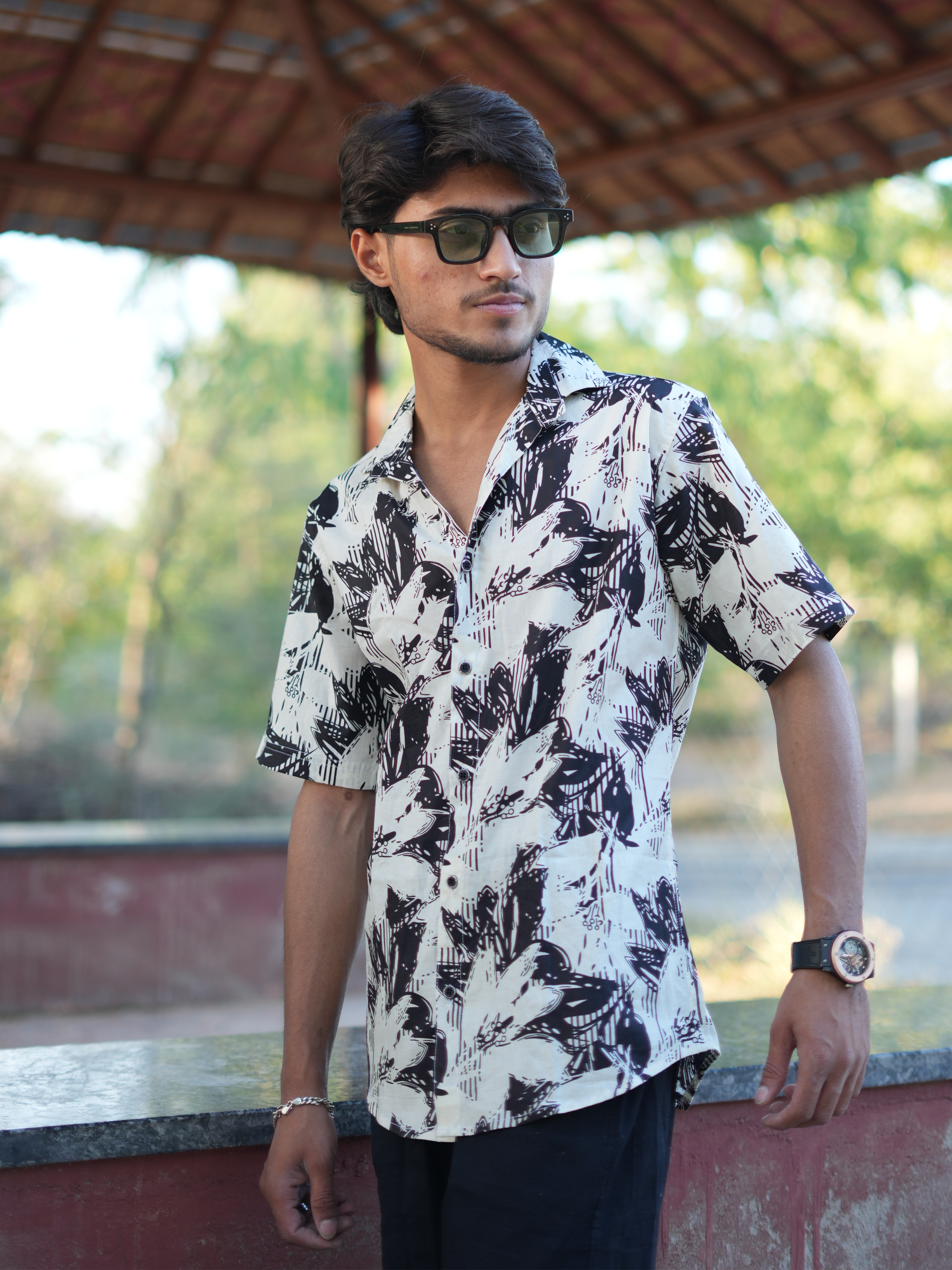 Ivory Shadow Bloom Shirt